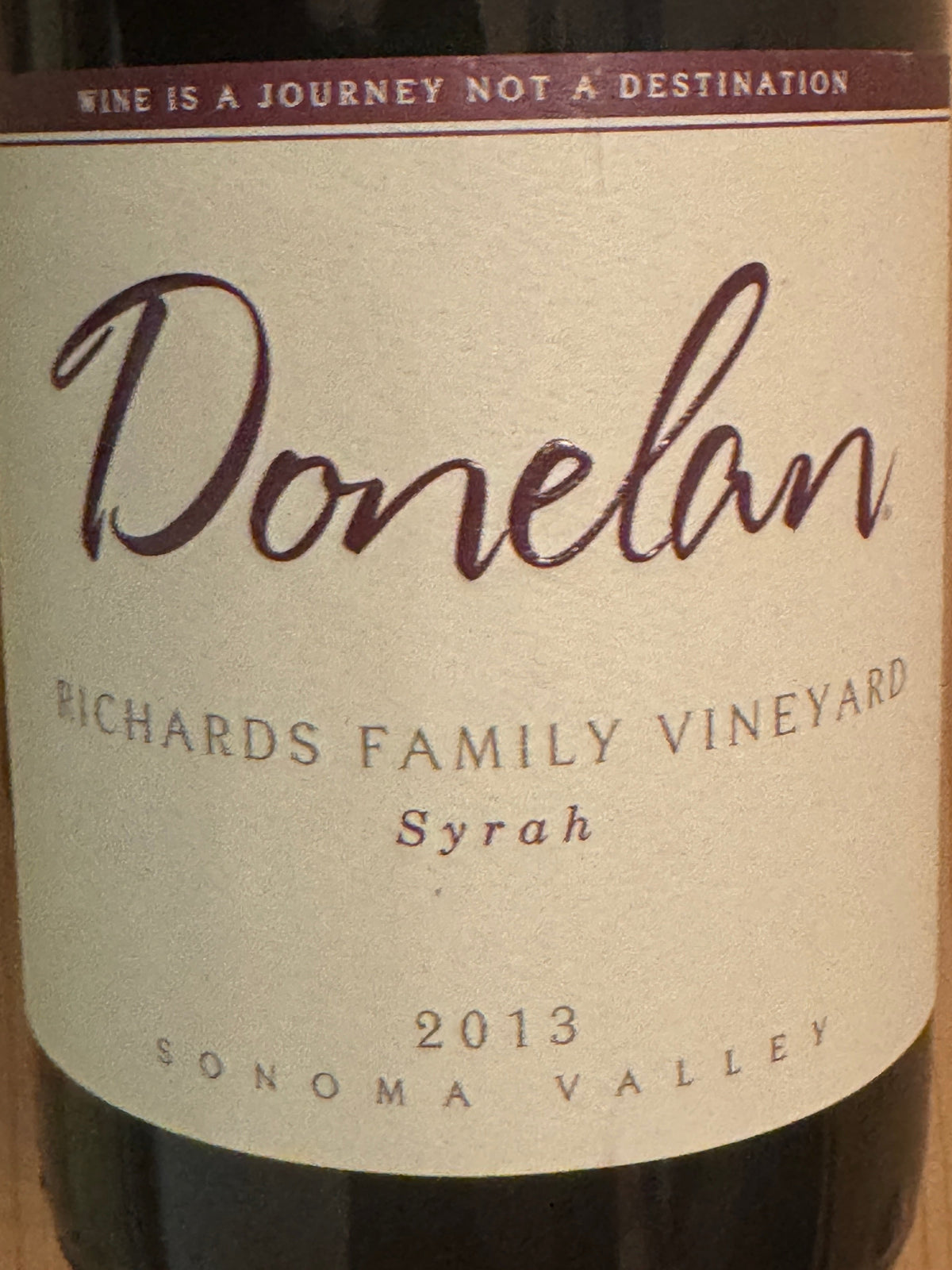 Donelan Syrah Richards Family Vineyard 2013