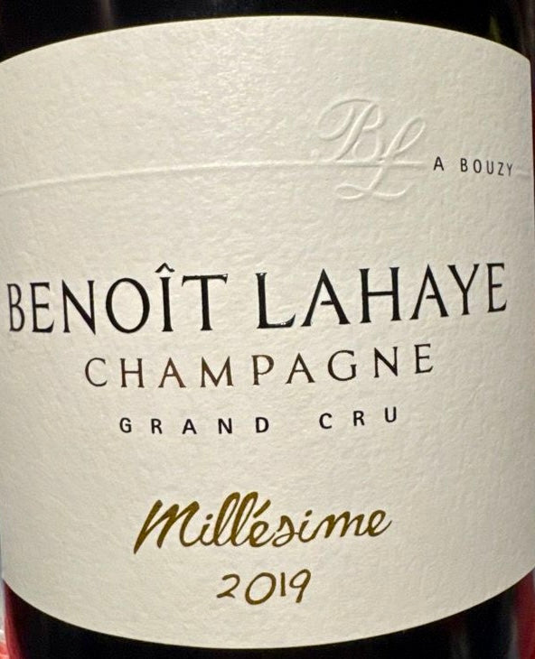 Benoît Lahaye Champagne Grand Cru Extra Brut Millesime 2019