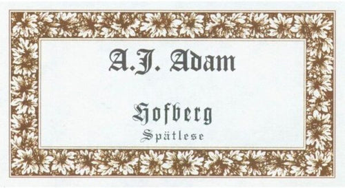 A.J. Adam Riesling Dhroner Hofberg Spätlese 2017