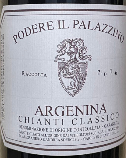 Podere Il Palazzino Chianti Classico Argenina 2016 (Magnum)