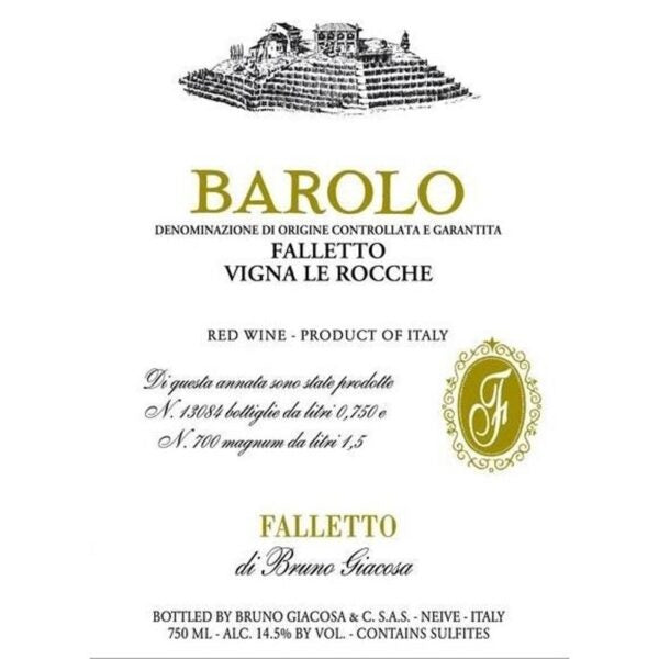 Bruno Giacosa Barolo Falletto Vigna Le Rocche 2015