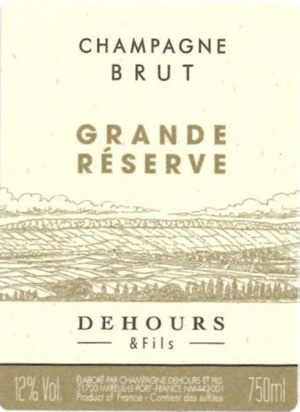 Dehours Champagne Grande Réserve Brut NV (Deg. 09/25)