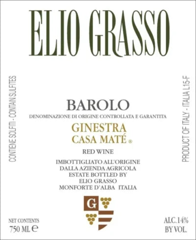 Elio Grasso Barolo Ginestra Casa Maté 2013