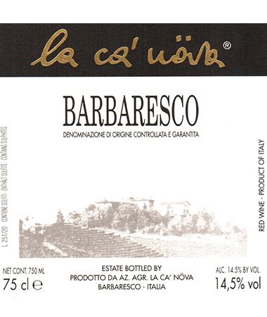 La Ca' Növa Barbaresco 2019