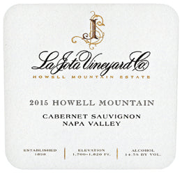 La Jota Cabernet Sauvignon Howell Mountain 2015