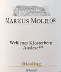 Markus Molitor Riesling Wehlener Klosterberg Auslese** 2015 (Goldene Kapsel)