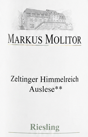 Markus Molitor Riesling Zeltinger Himmelreich Auslese** 2016 (Grüne Kapsel)
