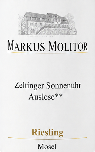 Markus Molitor Riesling Zeltinger Sonnenuhr Auslese** 2021 (Weisse Kapsel)
