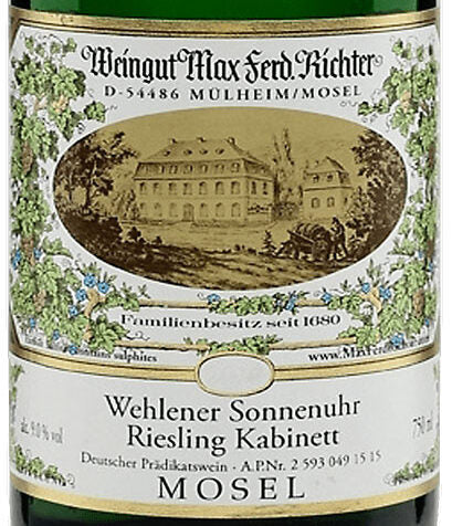Max Ferd. Richter Riesling Wehlener Sonnenuhr Kabinett 2017
