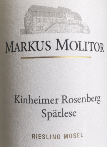 Markus Molitor Riesling Kinheimer Rosenberg Spätlese 2016 (Grüne Kapsel)