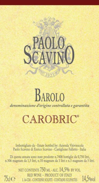 Paolo Scavino Barolo Carobric 2018
