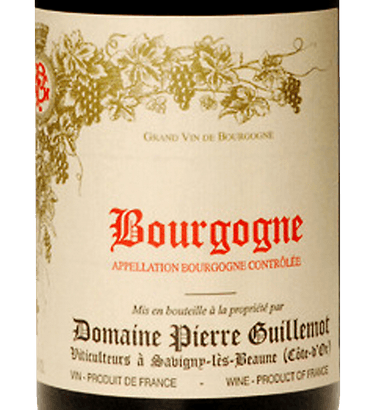 Domaine Pierre Guillemot Bourgogne 2018