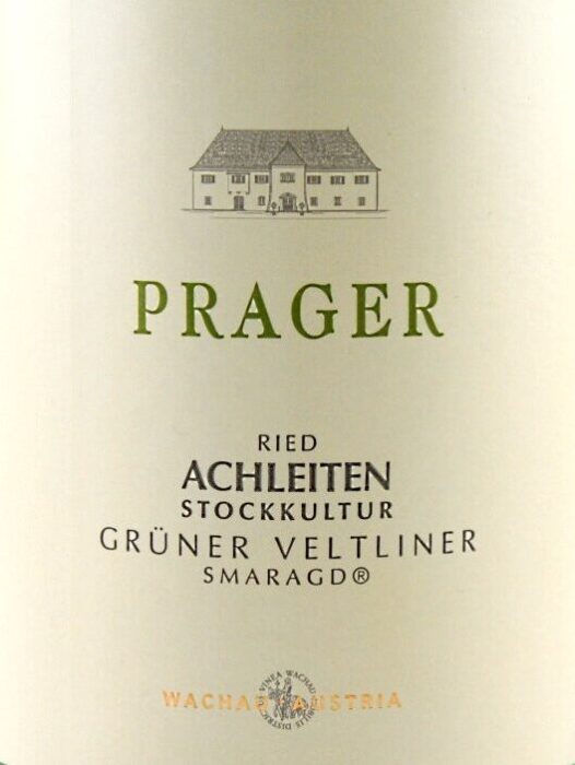 Prager Grüner Veltliner Smaragd Stockkultur Achleiten 2018