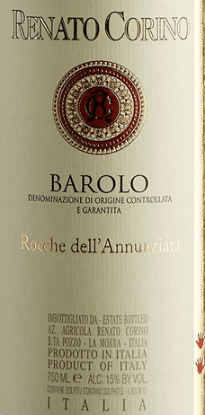 Renato Corino Barolo Rocche dell'Annunziata 2015