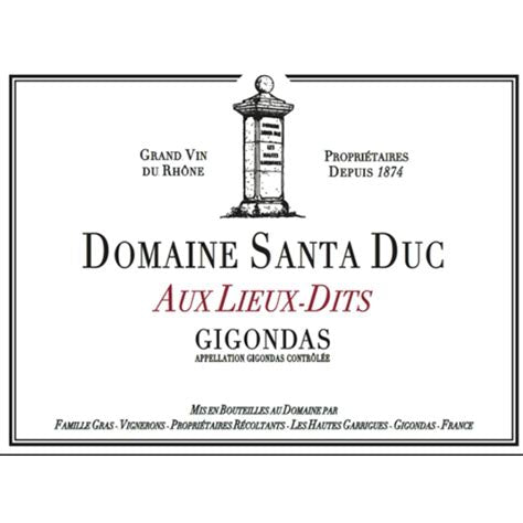 Santa Duc Gigondas Aux Lieu-Dits 2019