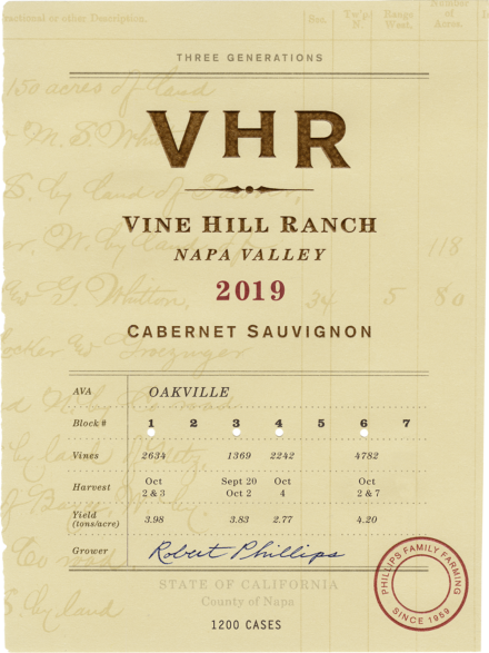 VHR Vine Hill Ranch Cabernet Sauvignon 2019